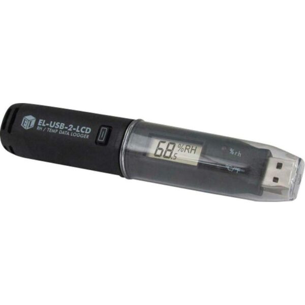 Lascar EL-USB-2-LCD Temp Data Logger, Black<br> 