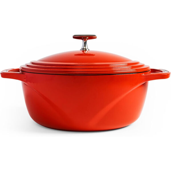 Lodge USA Enamel Dutch Oven, 7.5 qt., Red<br> 