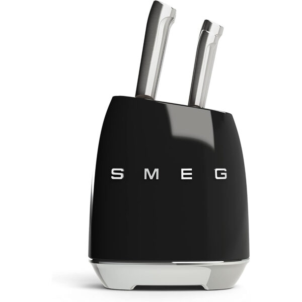 Smeg Black Stainless Steel Knife Block Set<br> 