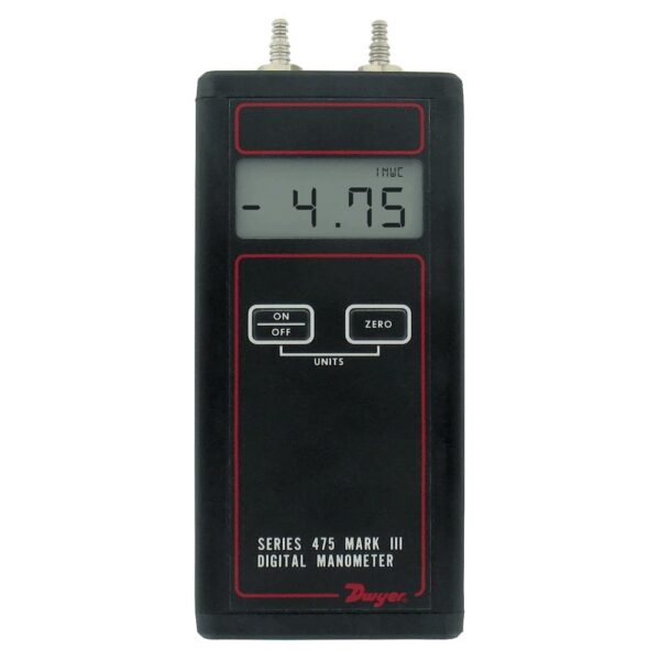Dwyer® Handheld Digital Manometer, 475-3-FM, 0-200" w.c. (49.82 kPa)